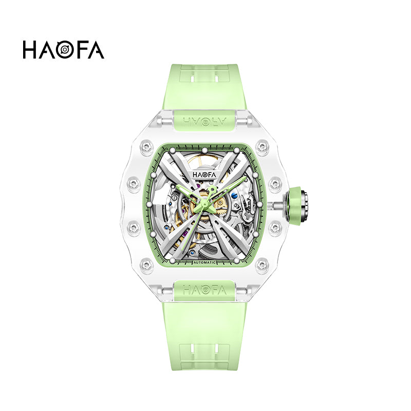HAOFA Middle Size ultra thin K9 Crystal Automatic Watch
