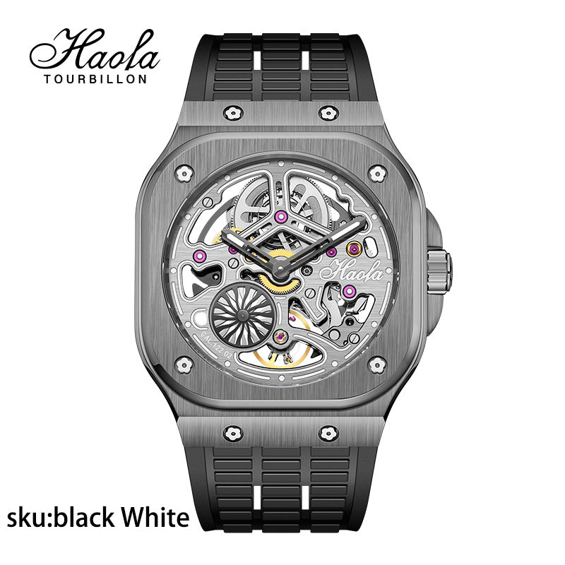 Montre automatique carrée super lumineuse en or Haofa 1960