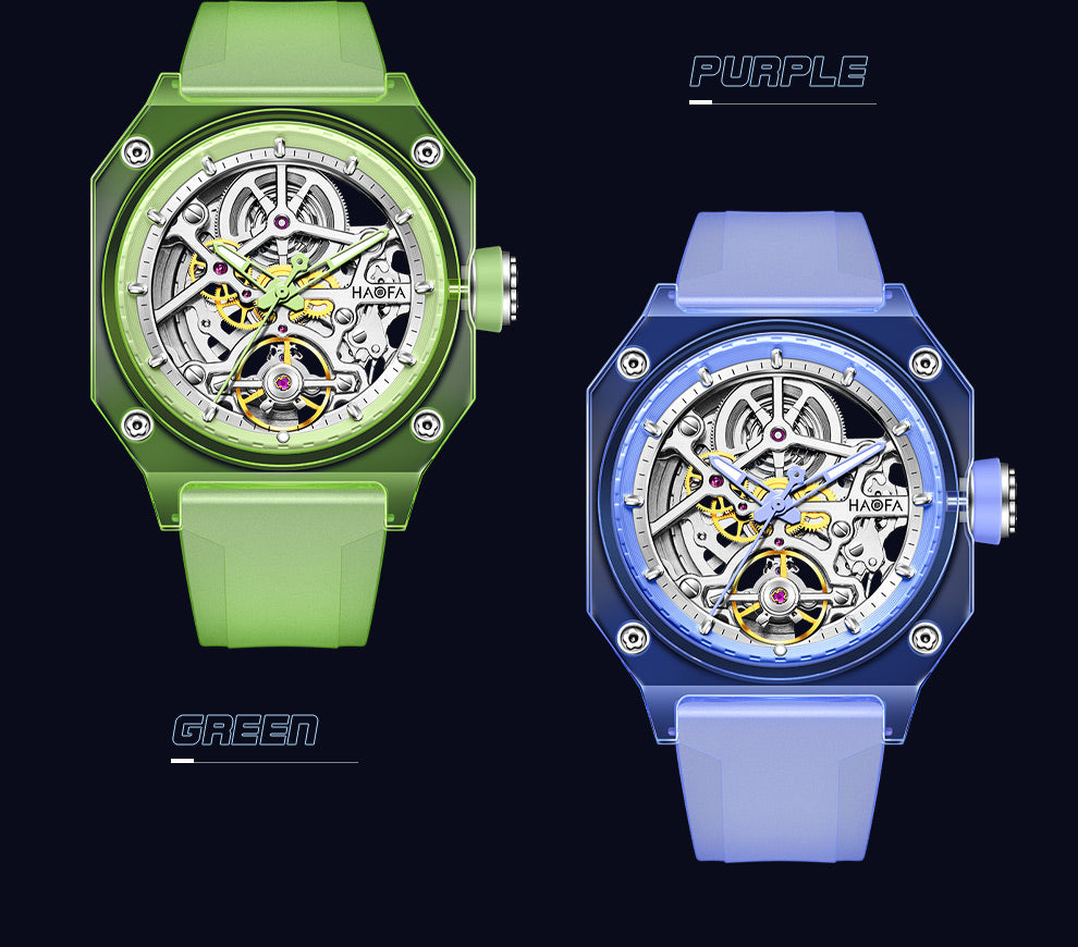 Montre automatique HAOFA 2208 Color Crystal Power 72 heures