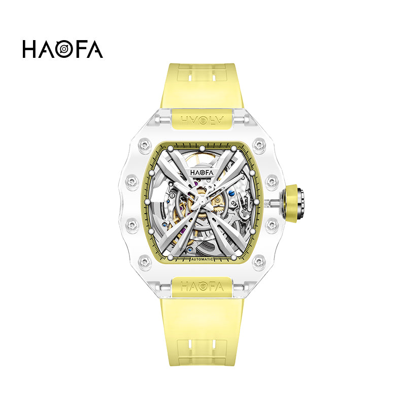 HAOFA Middle Size ultra thin K9 Crystal Automatic Watch