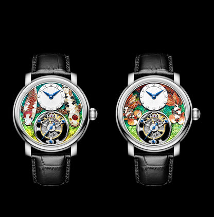 Reserve(30 days)--HAOFA Enamel (Cloisonne) Carp Tourbillon 2218