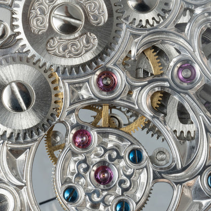 Haofa 1601 Skeleton GMT CNC Engraving Tourbillon 28800