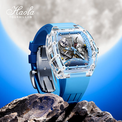 HAOFA Crystal Automatic 3D Spaceship Watch 2320