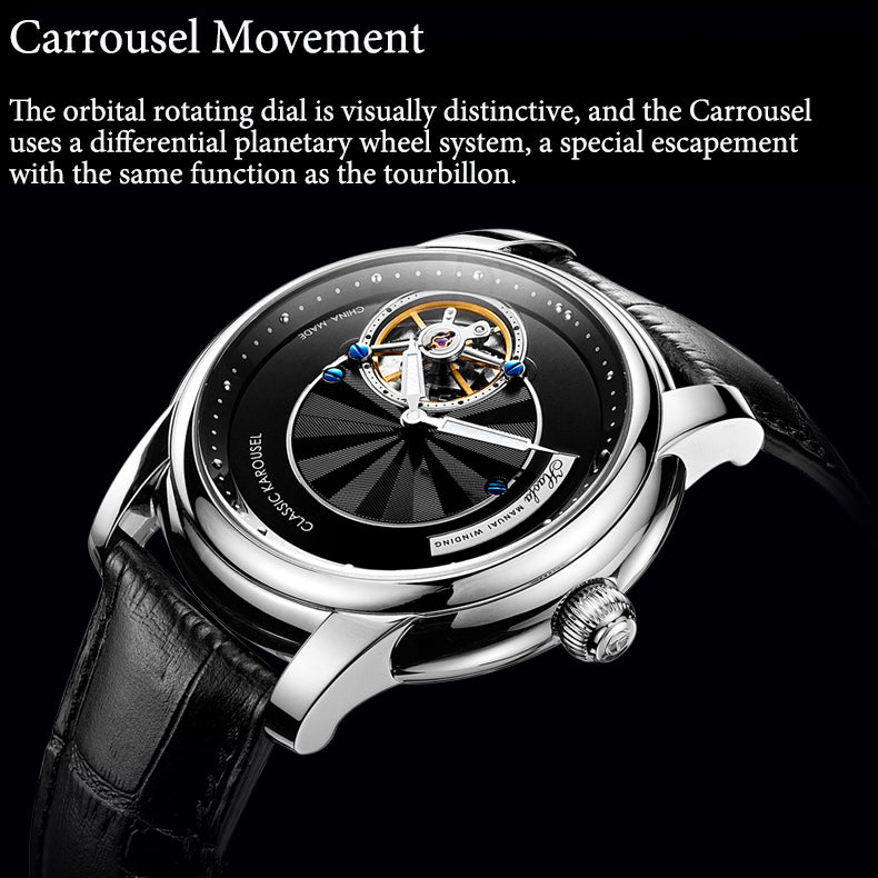 Haofa 1128 Carrousel Movement Double Spring Manual Winding 80