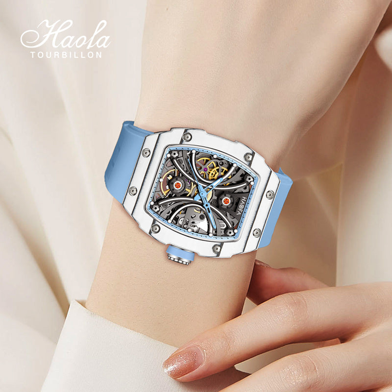 Haofa 1909L-1 Middle Size Carbon Fiber Automatic Watch Super Luminous 40H Power