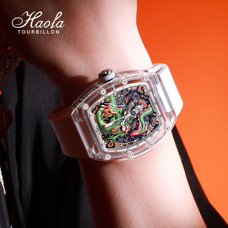 HAOFA 3D Dragon Crystal Automatic Watch 2321