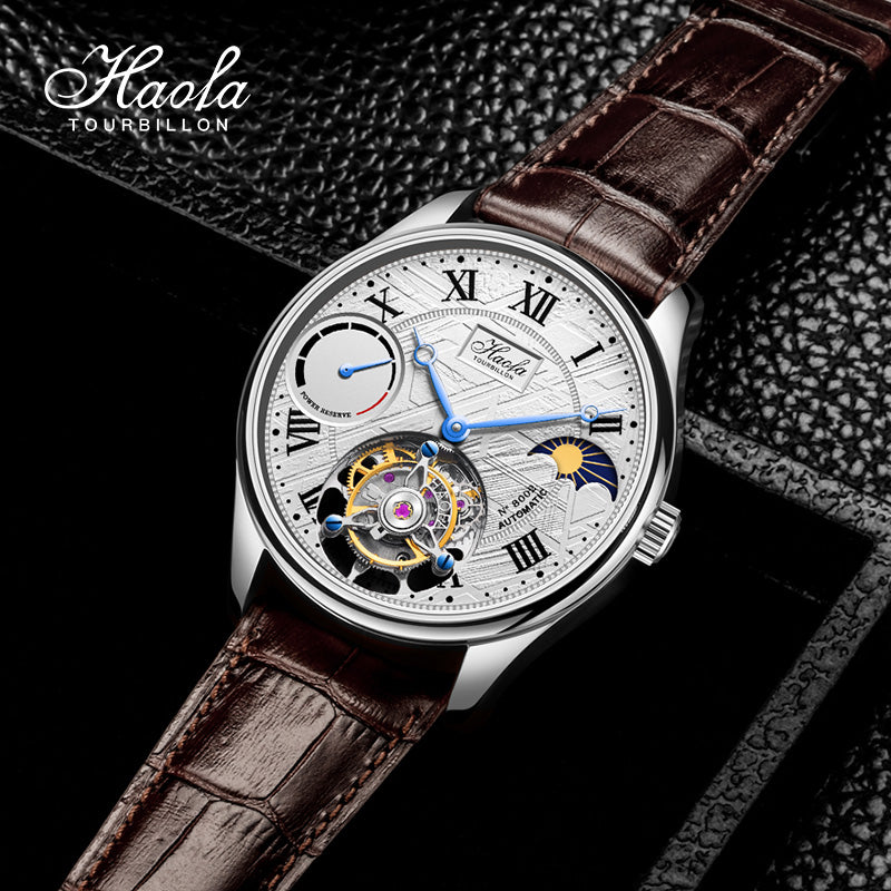 Haofa 8002 72H Sun And Moon Flying Tourbillon Automatic Watch