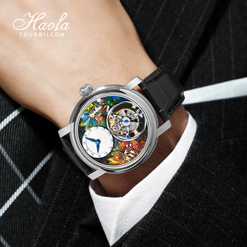 Reserve(30 days)--HAOFA Enamel (Cloisonne) Carp Tourbillon 2218