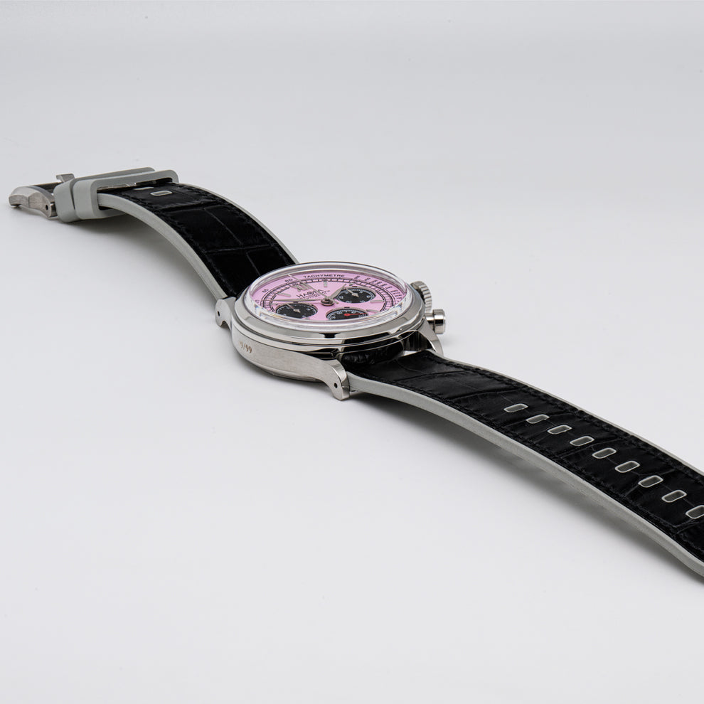 【Pre-sale】Haofa 2371 Black Pink 100pcs Chronograph Watch Tachymeter Automatic Movement WristWatch