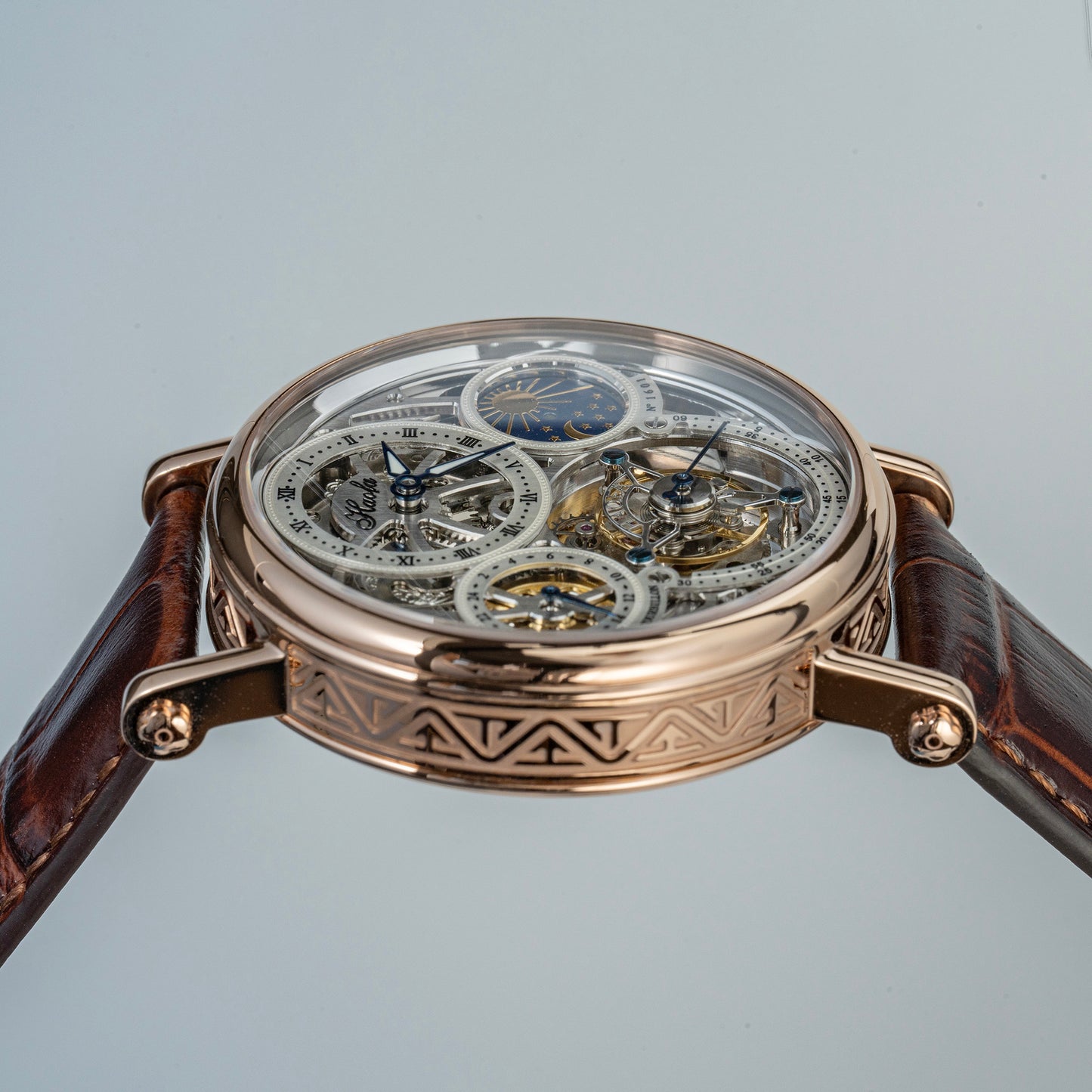 Haofa 1601 Skeleton GMT CNC Engraving Tourbillon 28800