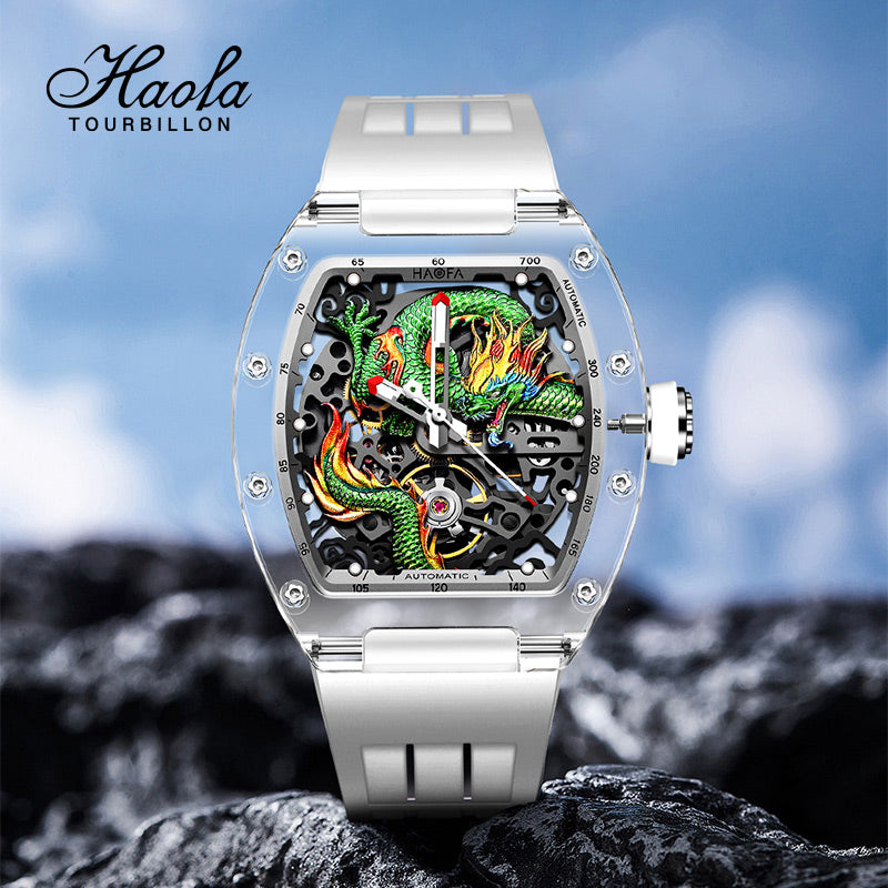 HAOFA 3D Dragon Crystal Automatic Watch 2321