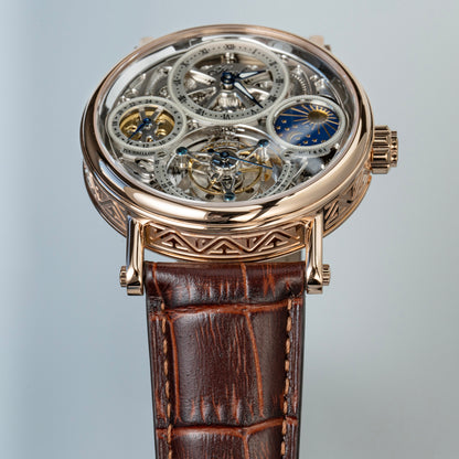 Haofa 1601 Skeleton GMT CNC Engraving Tourbillon 28800