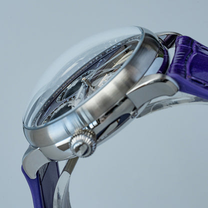 Haofa 2318 Model 3D Earth Rotating Mineral High-domed Crystal Watches