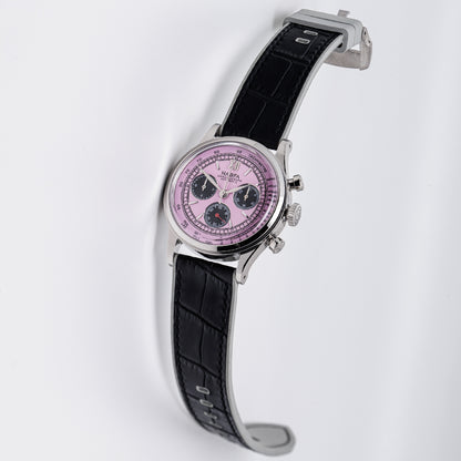 【Pre-sale】Haofa 2371 Black Pink 100pcs Chronograph Watch Tachymeter Automatic Movement WristWatch