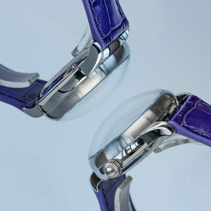 Haofa 2318 Model 3D Earth Rotating Mineral High-domed Crystal Watches