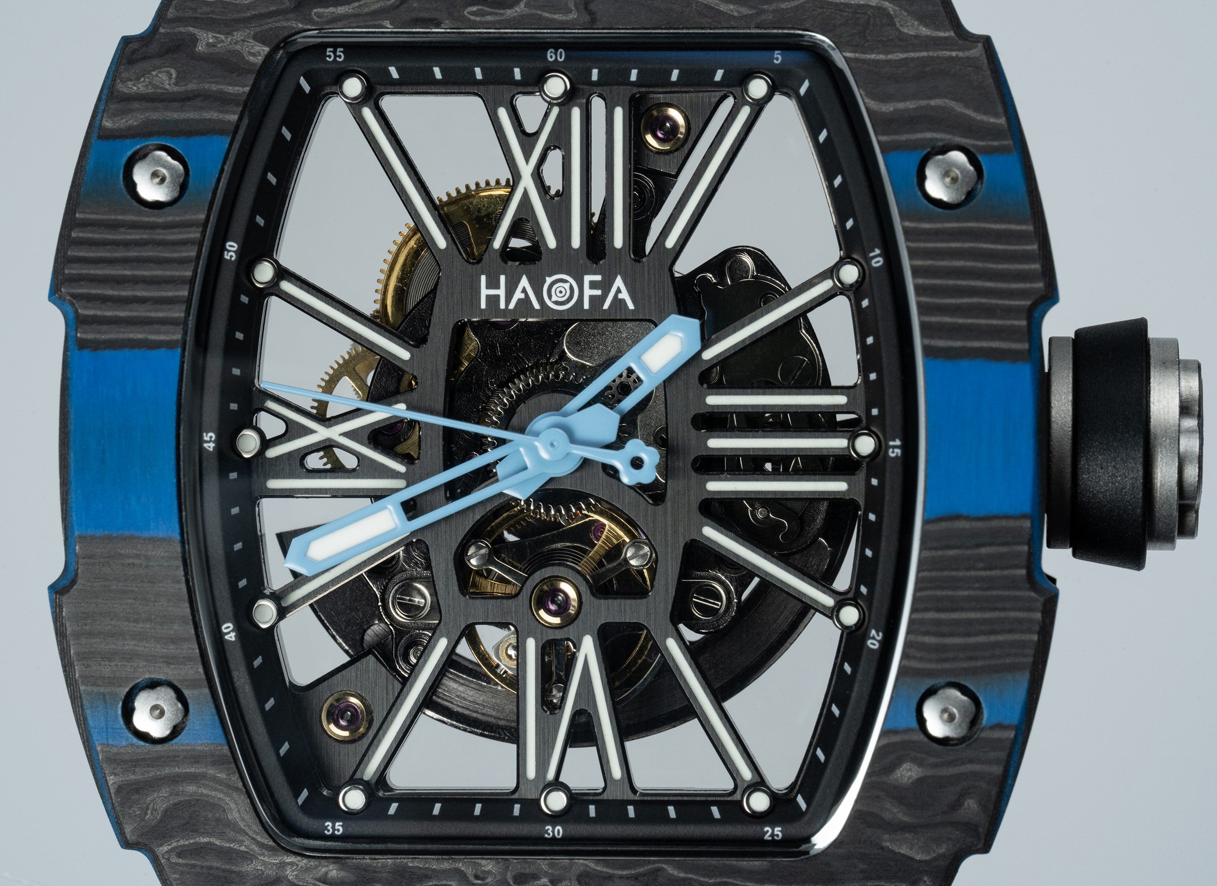 Haofa 1976 Roman Numerals Skeleton Dial Carbon Fiber Automatic