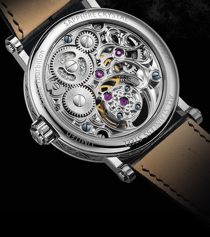 Haofa 1601 Skeleton GMT CNC Engraving Tourbillon 28800