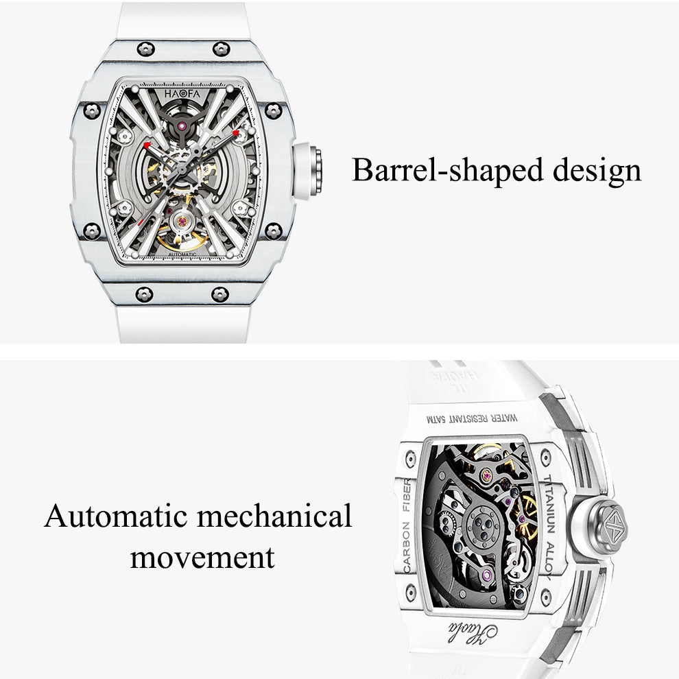 HAOFA Middle Size (37.5*43)  carbon fiber Automatic wristwatches 1906L