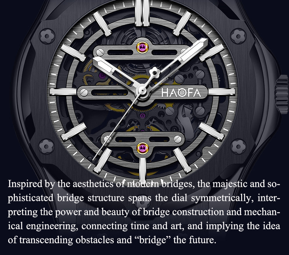 Haofa Skeleton Automatic watch 1913-6