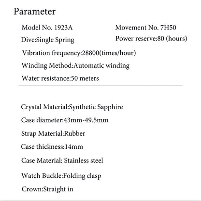 HAOFA 1923A Big Number Maze Skeleton Stainless Steel Automatic Watch