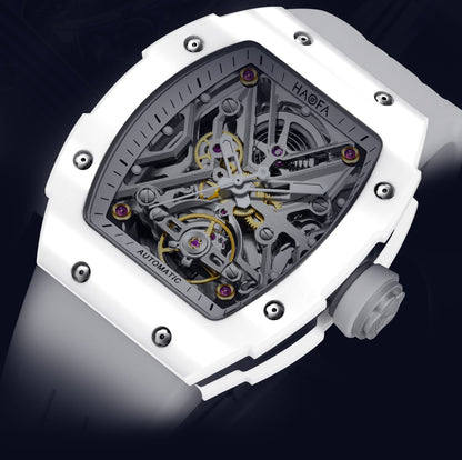 HAOFA Ceramics Bezel (front and back bezel) Automatic Skeleton Watch 1988