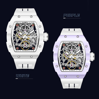 HAOFA Ceramics Bezel (front and back bezel) Automatic Skeleton Watch 1988