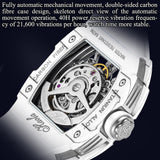 Haofa 1995 Middle Size Double Carbon Fiber Case Roman Dial Automatic Watch