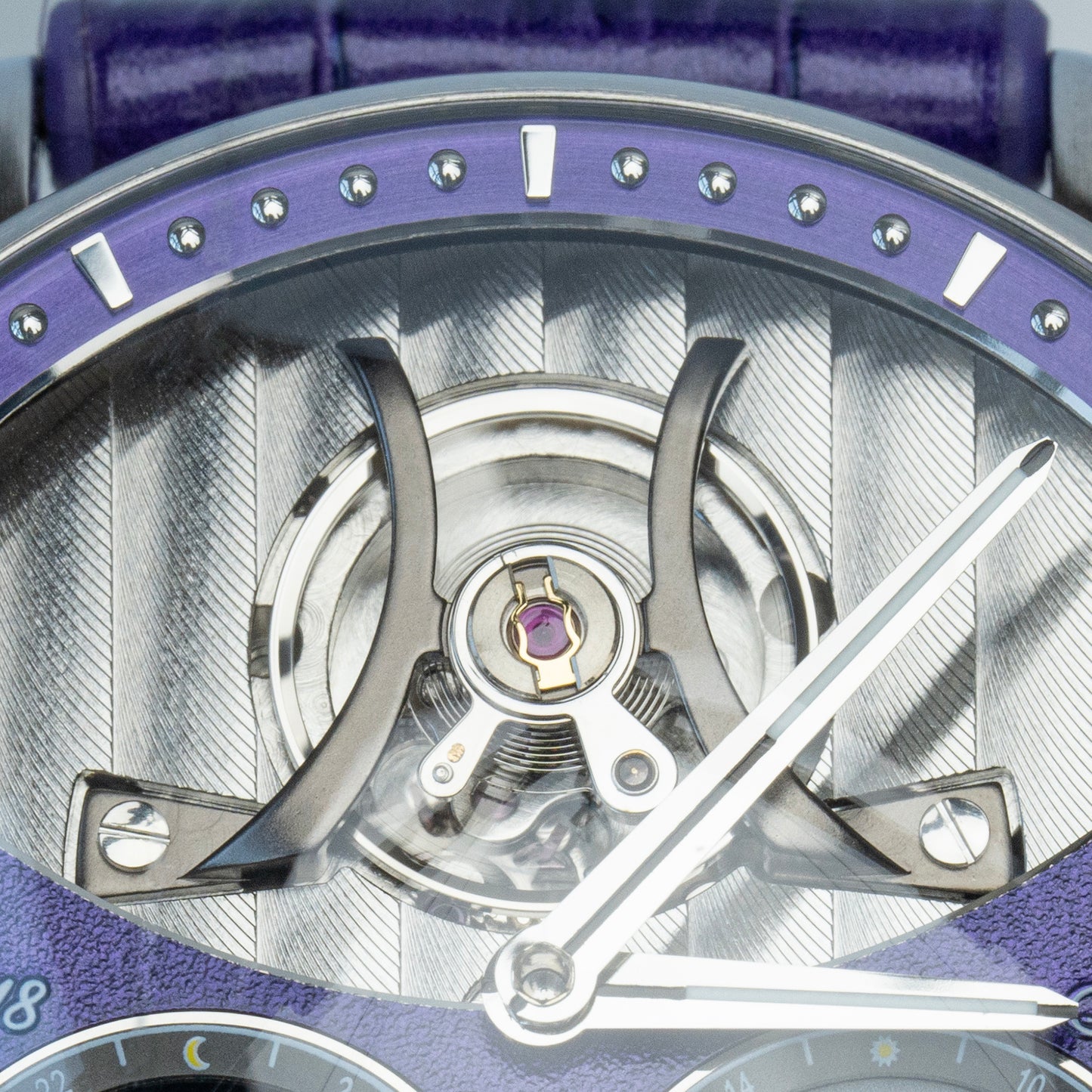 Haofa 2318 Model 3D Earth Rotating Mineral High-domed Crystal Watches