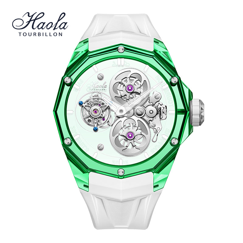 Haofa 2388 Mystery Tourbillon Manual Winding All Yttrium Aluminium Garnet Watch