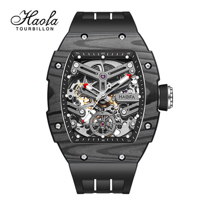 HAOFA 1982 Navigator Skeleton Carbon Fiber Automatic Mechanical Watch