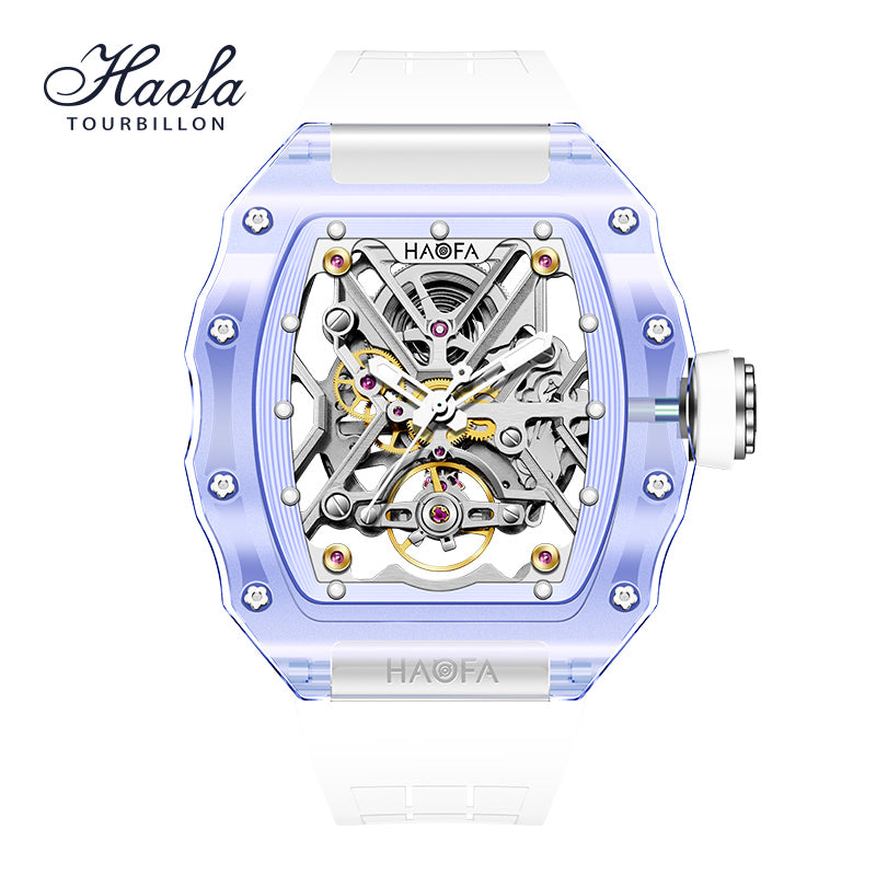 HAOFA Colorful Crystal Case Automatic Watch 72H Power Model 2203