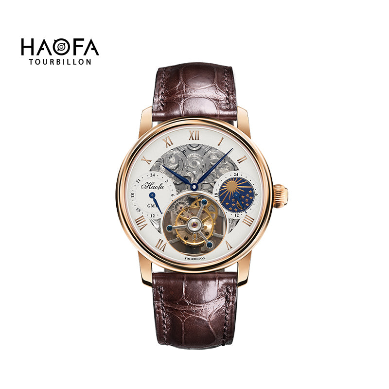 HAOFA Skeleton GMT Tourbillon Movement 1028