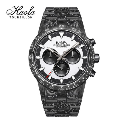 HAOFA 2366-1 Full Carbon Fiber Automatic Chronograph Movement Screw-in crown Watch