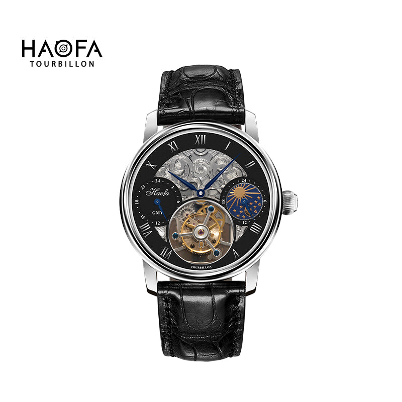 HAOFA Skeleton GMT Tourbillon Movement 1028
