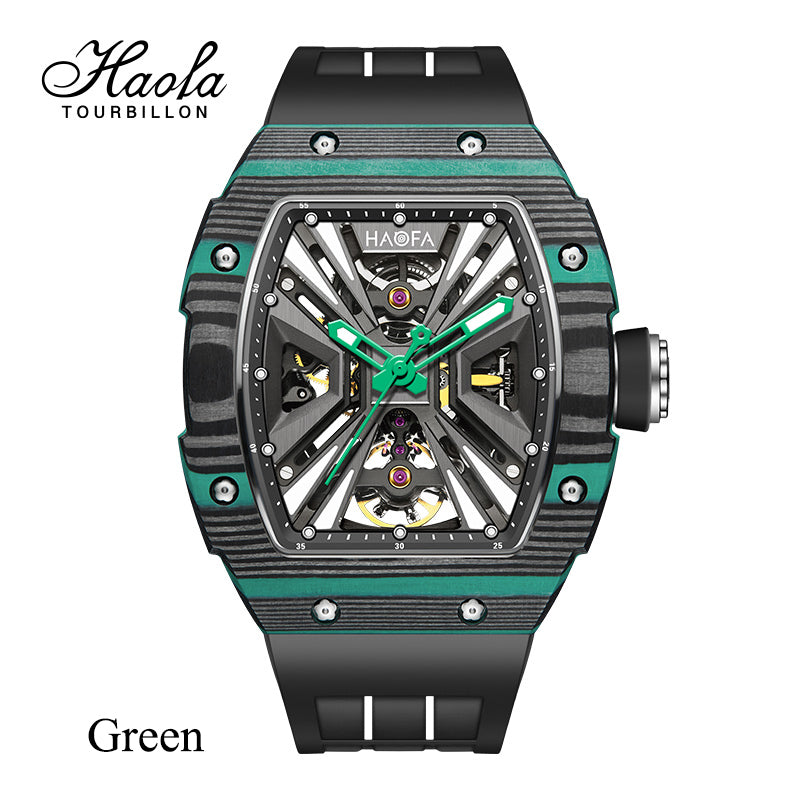 HAOFA Model 1929 Carbon Fiber Bezel 80 hours Power Automatic Movement watches