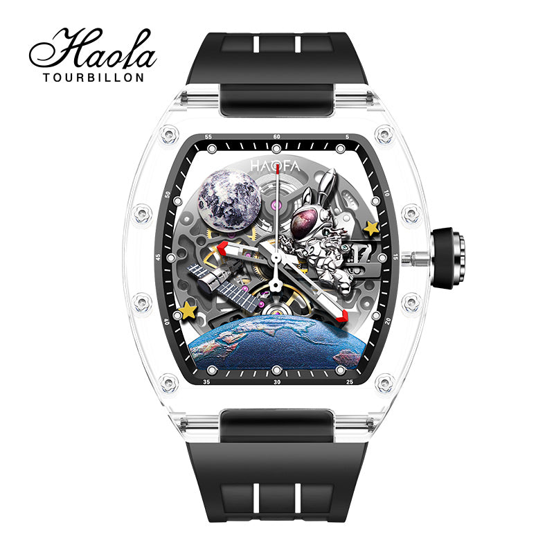 HAOFA Crystal Automatic 3D Spaceship Watch 2320