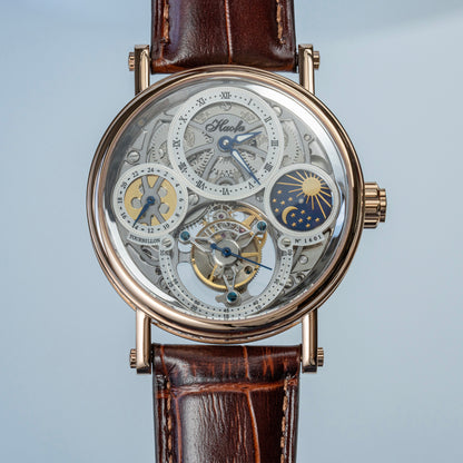 Haofa 1601 Skeleton GMT CNC Engraving Tourbillon 28800