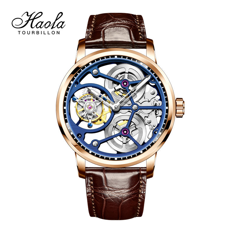 HAOFA Sapphire Middle Case Double Barrel Tourbillon Watch 1945