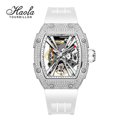 Haofa 1993S Middle Size Diamond Bezel X Element Skeleton Automatic Watch