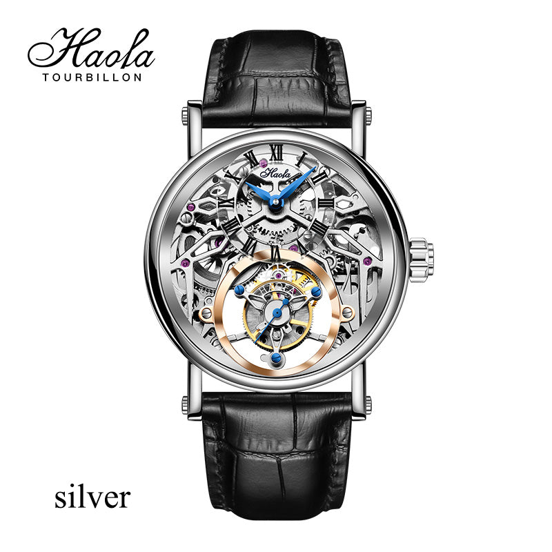 Haofa 1602 Flying Tourbillon CNC ENGRAVING Dial Skeleton Watch