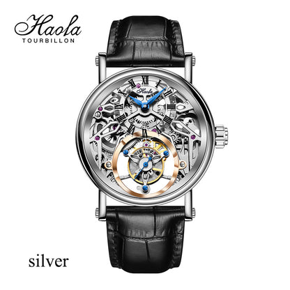 Haofa 1602 Flying Tourbillon CNC ENGRAVING Dial Skeleton Watch