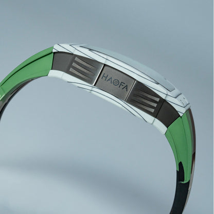 HAOFA Automatic Tourbillon Movement Free-sprung Balance 1901-1 Double Spring carbon fiber bezel Titanium magnesium