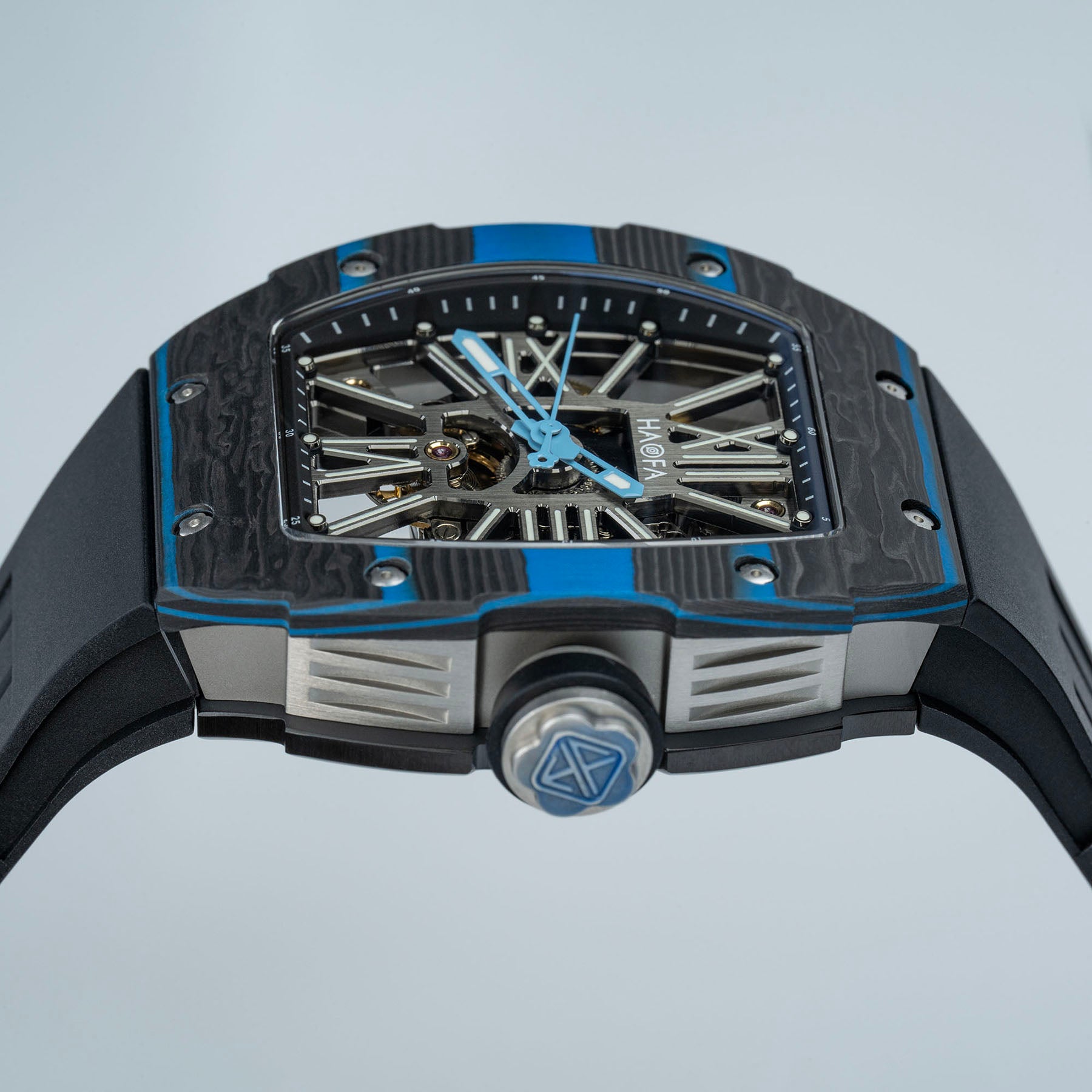 Haofa 1976 Roman Numerals Skeleton Dial Carbon Fiber Automatic