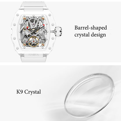 HAOFA 2209 Spider Design Dial K9 Crystal Tonneau Mechanical Watch