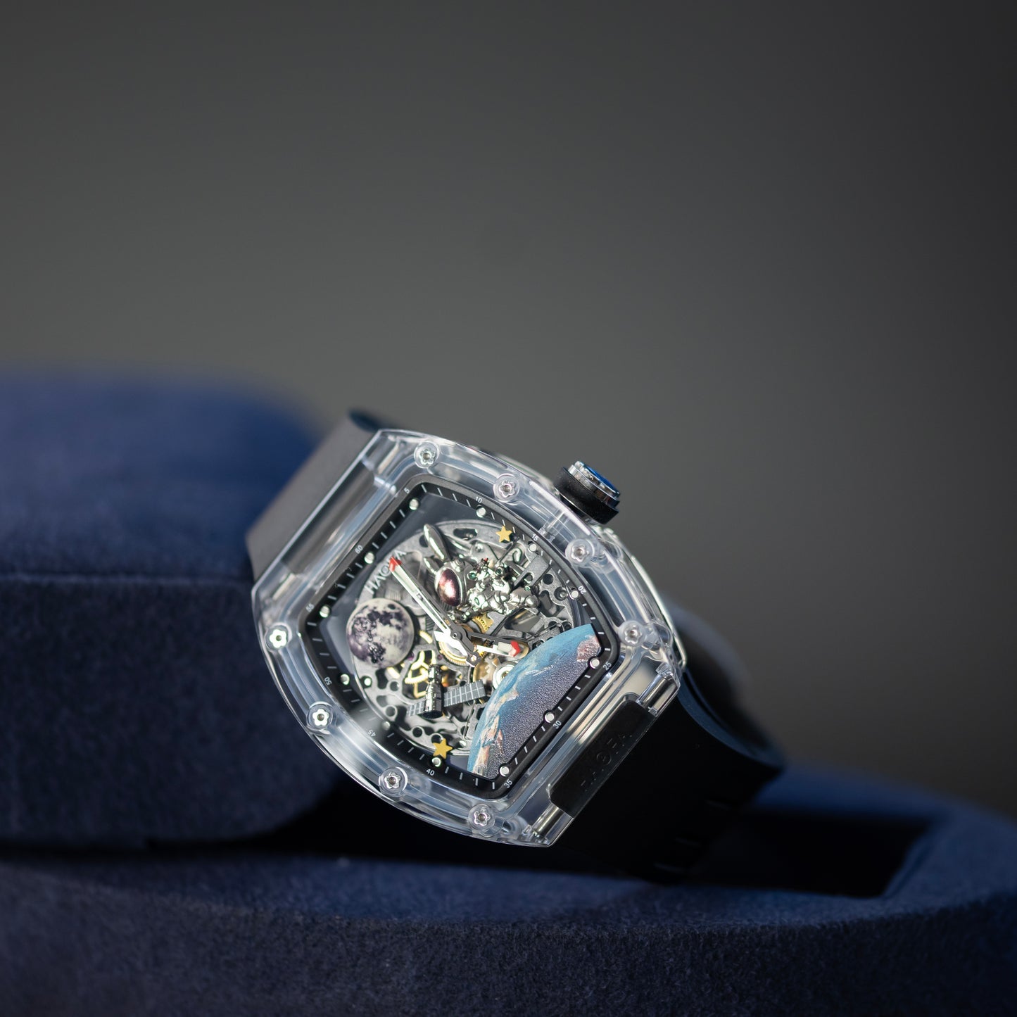 HAOFA Crystal Automatic 3D Spaceship Watch 2320