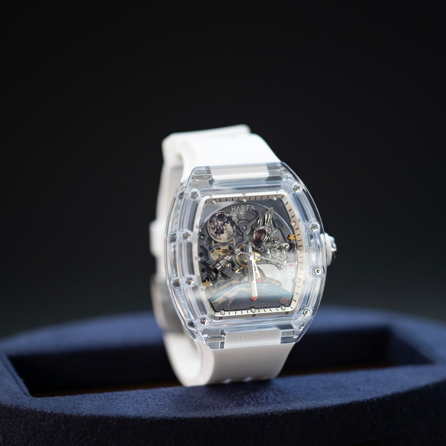 HAOFA Crystal Automatic 3D Spaceship Watch 2320