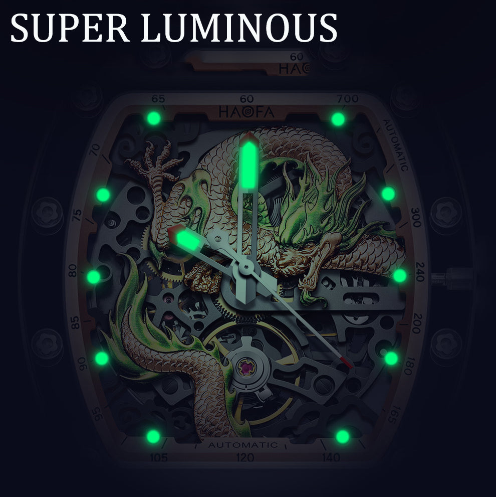 HAOFA 3D Dragon Crystal Automatic Watch 2321