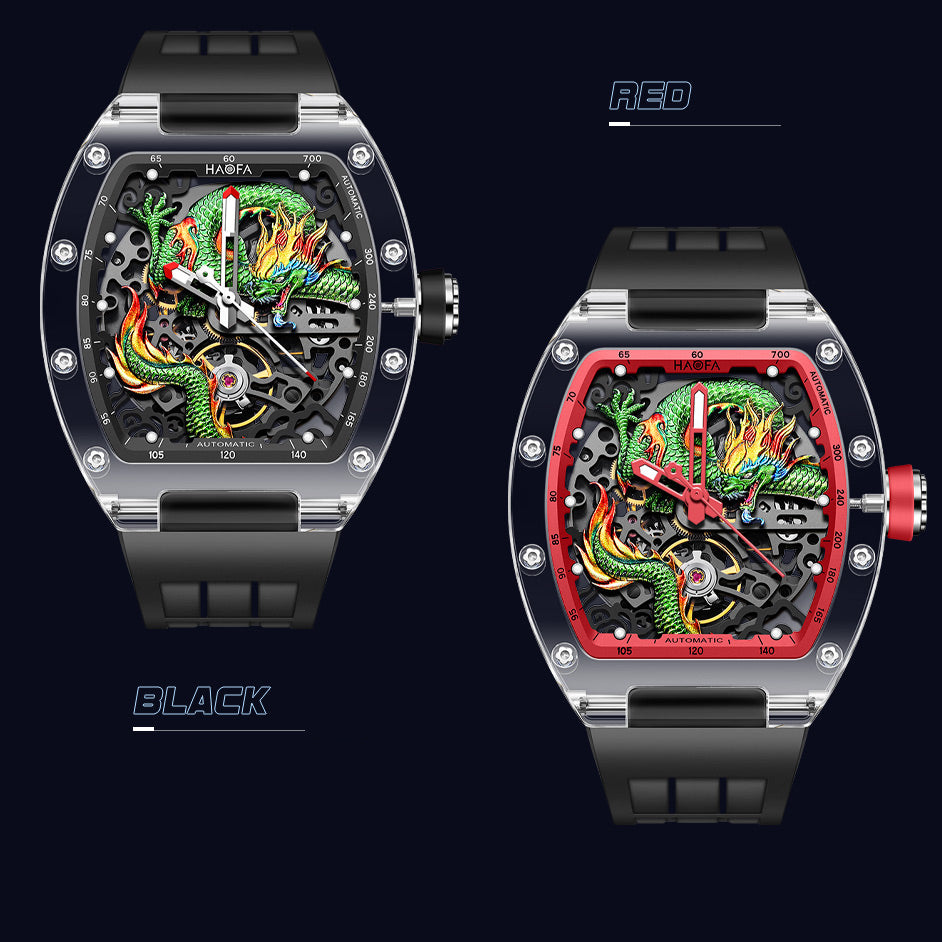 HAOFA 3D Dragon Crystal Automatic Watch 2321