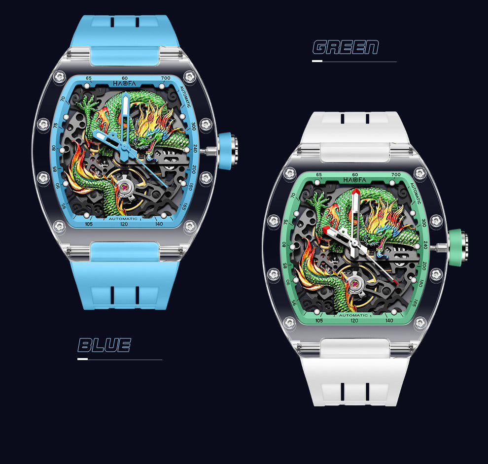 HAOFA 3D Dragon Crystal Automatic Watch 2321