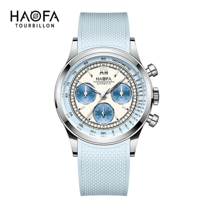 Haofa 2371 Dopamine Color Chronograph Watch Tachymeter Automatic Movement WristWatch